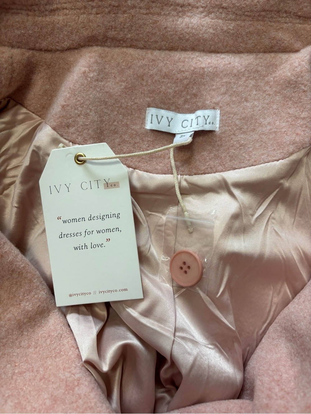 NWT Blush Pink Peacoat - Picture 3 of 5